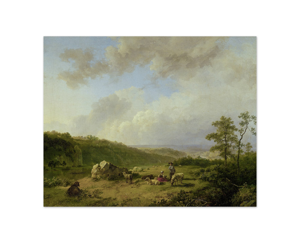 Barend Cornelis Koekkoek - Landscape with an Approaching Rain Shower - Compact / Full Bleed / No Frame