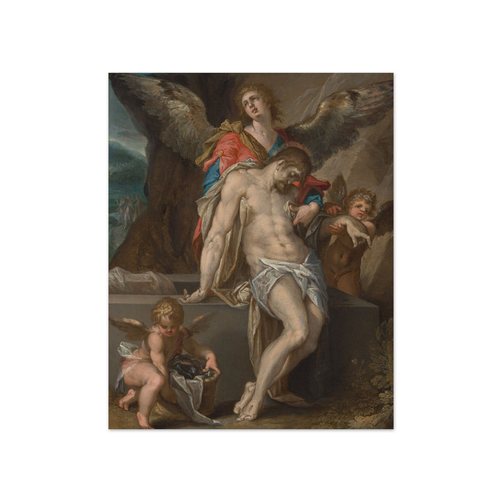Bartholomeus Spranger - The Body of Christ Supported by Angels - Compact / Full Bleed / No Frame