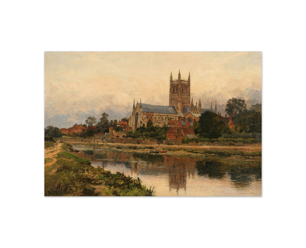 Benjamin Leader - View of the Worcester Cathedral across the River Severn - Compact / Full Bleed / No Frame