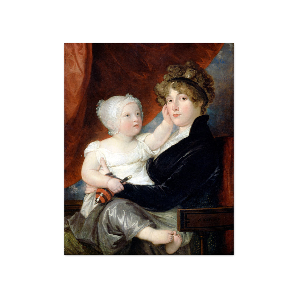 Benjamin West - Mrs Benjamin West II with Her Son Benjamin West III - Compact / Full Bleed / No Frame