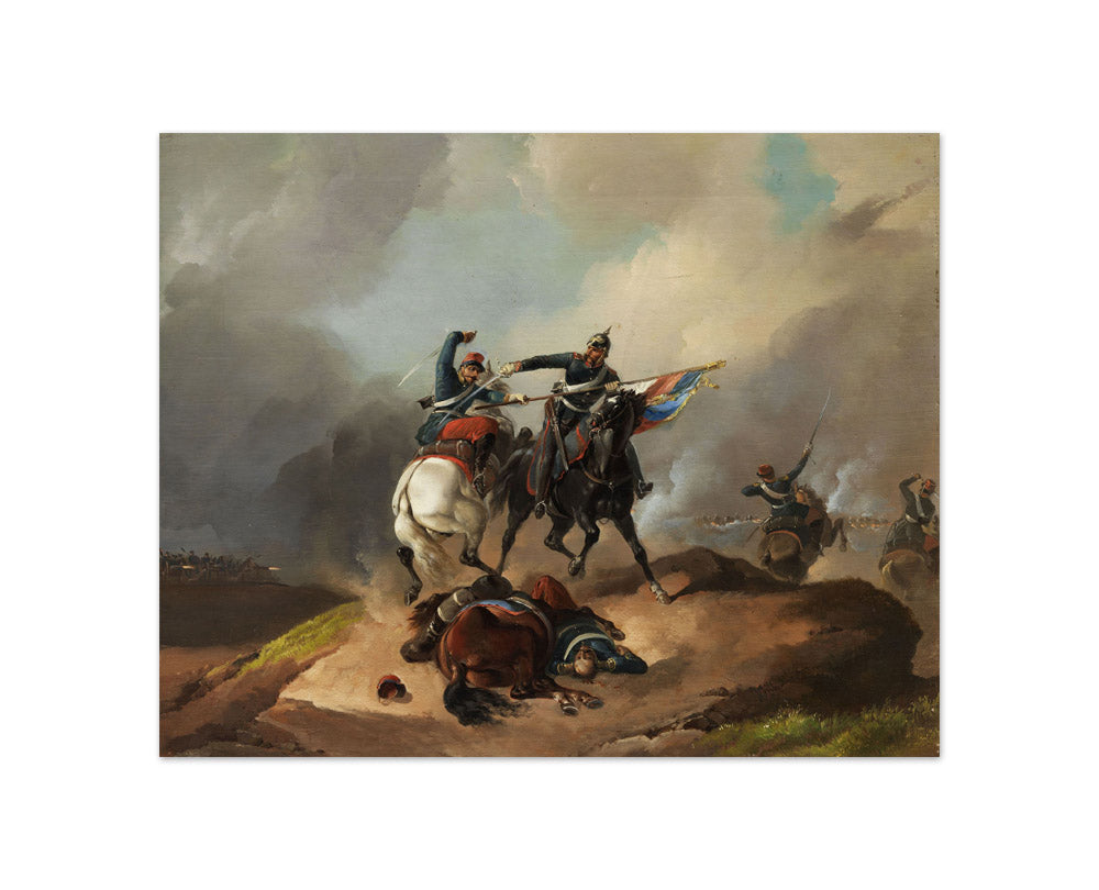 Richard Benno Adam - Equestrian Combat of a German and a French Cavalrist - Compact / Full Bleed / No Frame