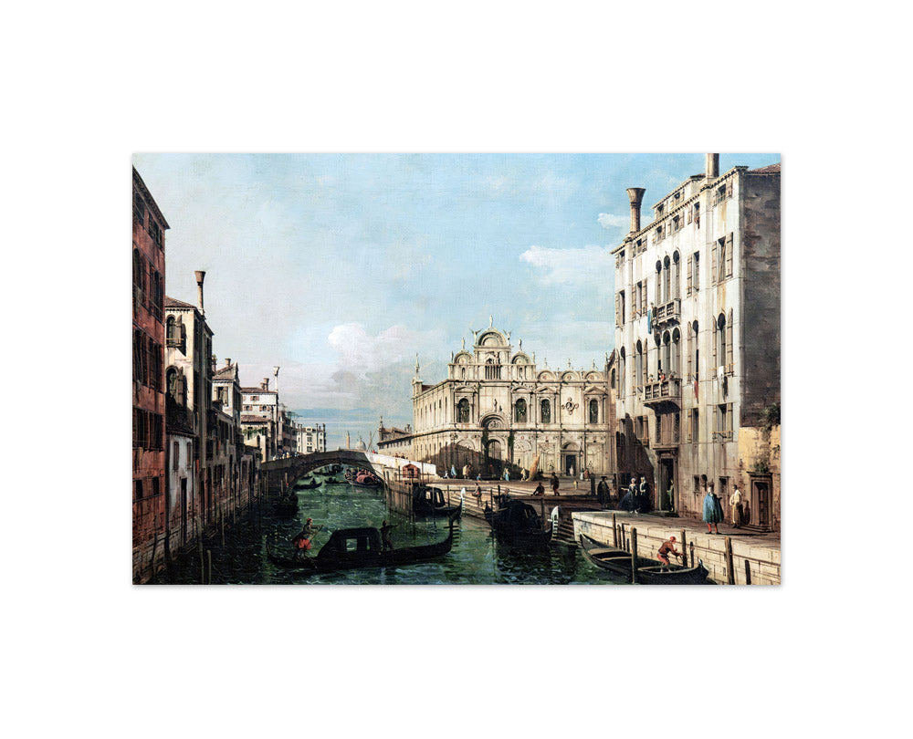 Bernardo Bellotto - The Rio dei Mendicanti and the Scuola Grande di San Marco - Compact / Full Bleed / No Frame
