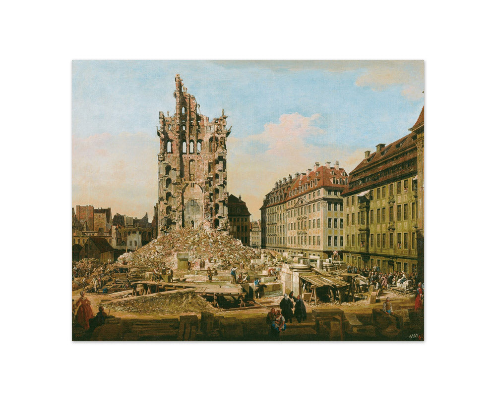 Bernardo Bellotto - The Ruins of the Old Kreuzkirche, Dresden - Compact / Full Bleed / No Frame