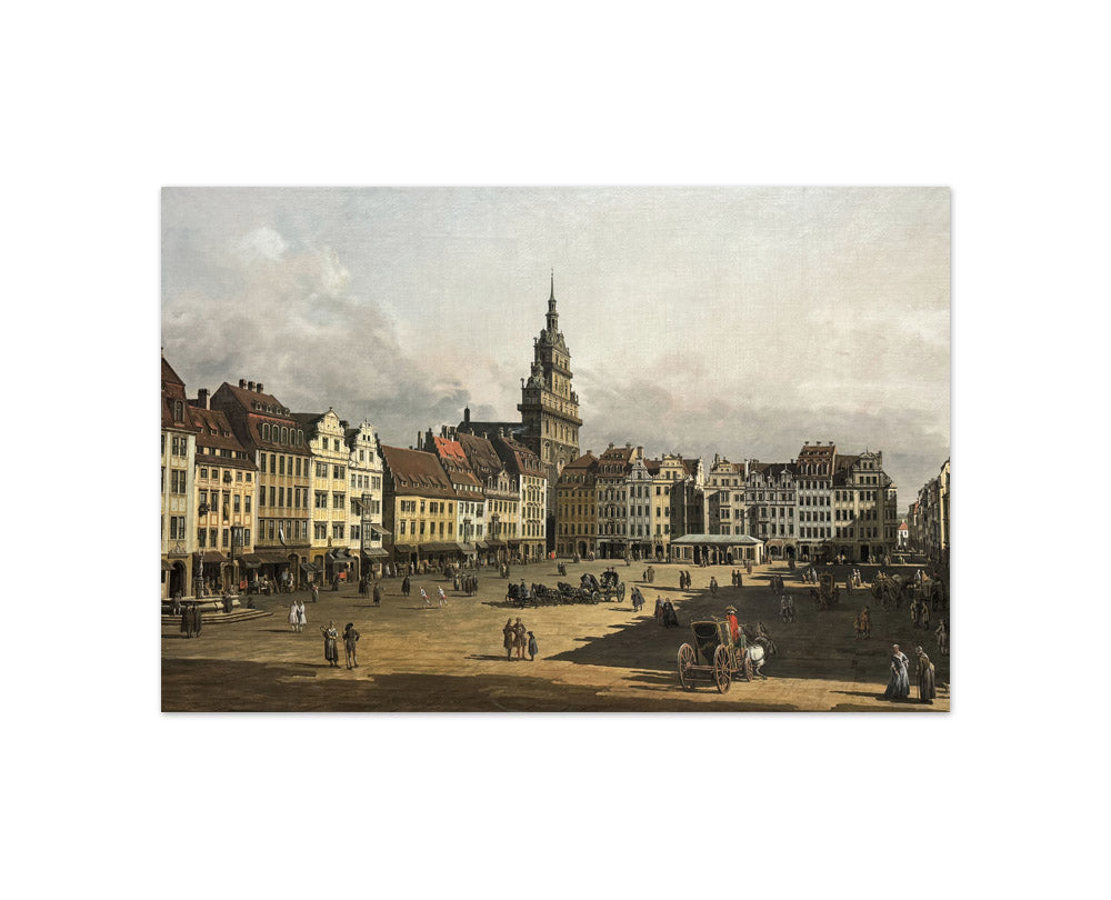 Bernardo Bellotto - The Old Market in Dresden from Schlossgasse - Compact / Full Bleed / No Frame