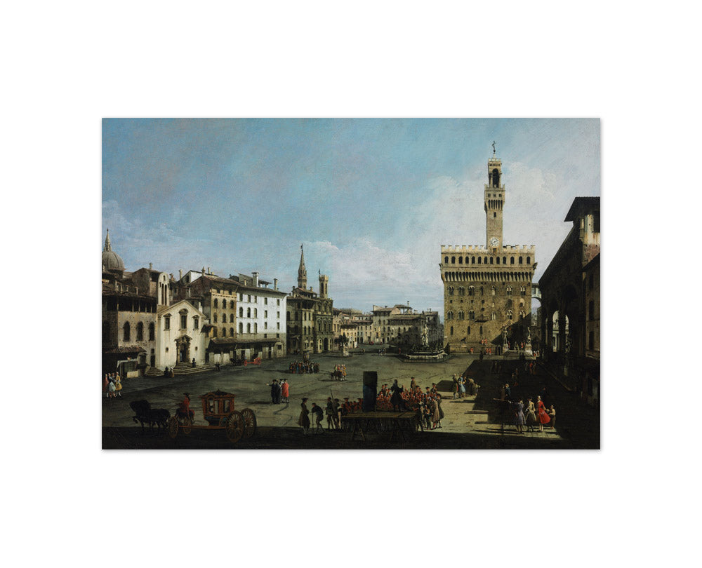Bernardo Bellotto - The Piazza della Signoria in Florence - Compact / Full Bleed / No Frame
