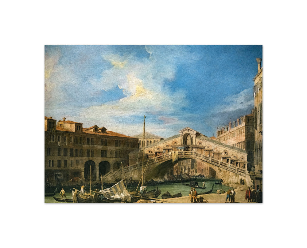 Bernardo Bellotto - The Rialto Bridge from the South - Compact / Full Bleed / No Frame