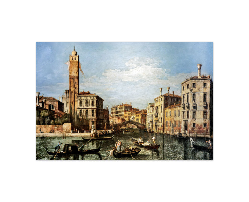 Bernardo Bellotto - The Grand Canal towards Cannaregio with the Church of San Geremia - Compact / Full Bleed / No Frame