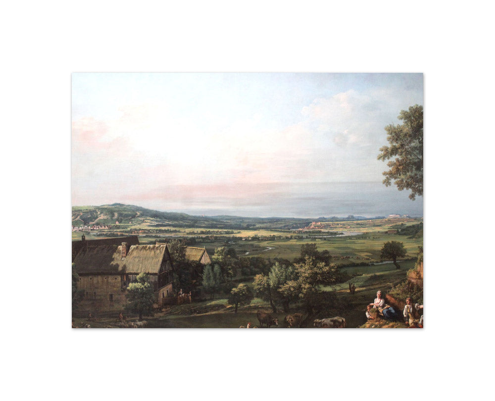 Bernardo Bellotto - The Elbe Valley between Pirna and Pillnitz - Compact / Full Bleed / No Frame