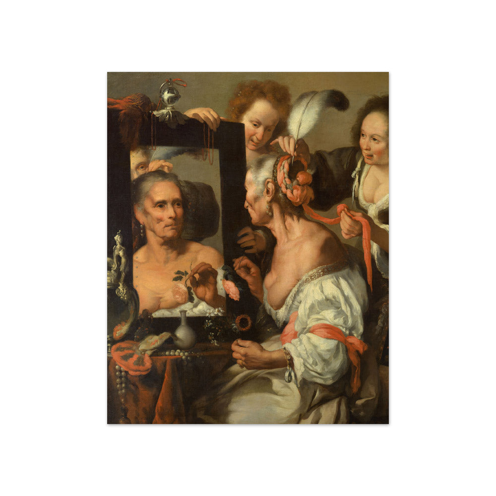 Bernardo Strozzi - Vanitas (Old Coquette) - Compact / Full Bleed / No Frame