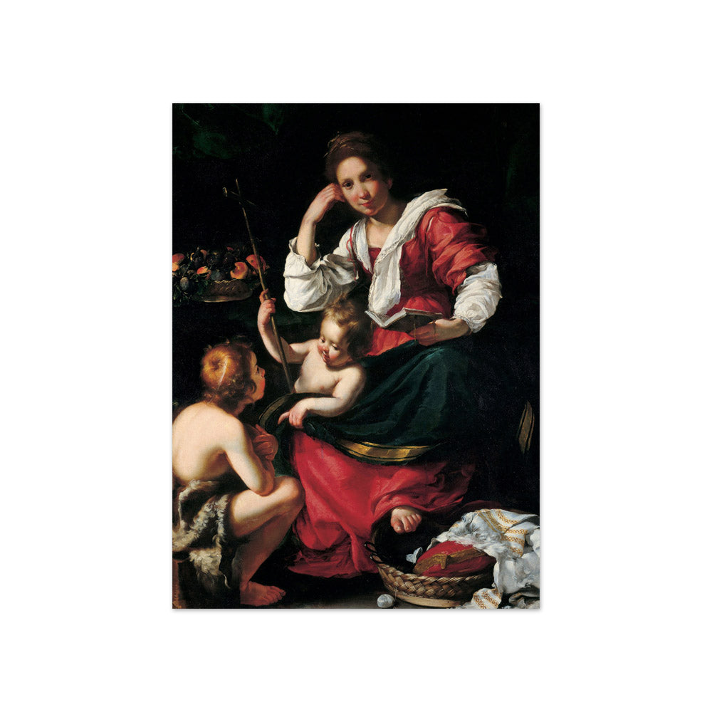 Bernardo Strozzi - Madonna and Child with Infant Saint John - Compact / Full Bleed / No Frame