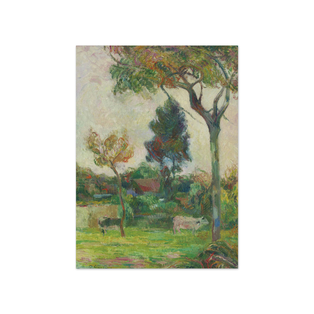 Paul Gauguin - Two Cows in the Meadow - Compact / Full Bleed / No Frame