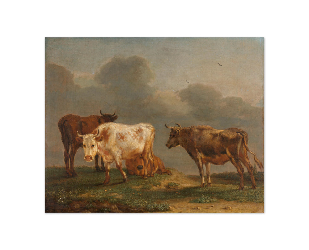 Paulus Potter - Four Cows in a Meadow - Compact / Full Bleed / No Frame