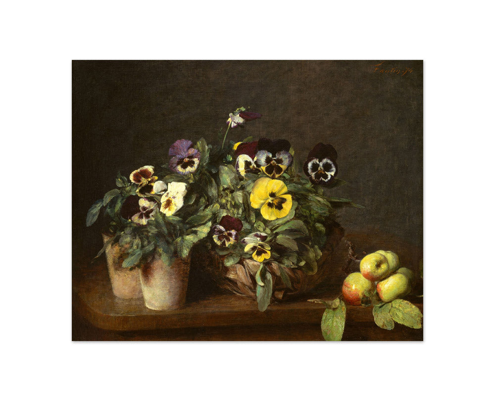 Henri Fantin-Latour - Still Life with Pansies - Compact / Full Bleed / No Frame