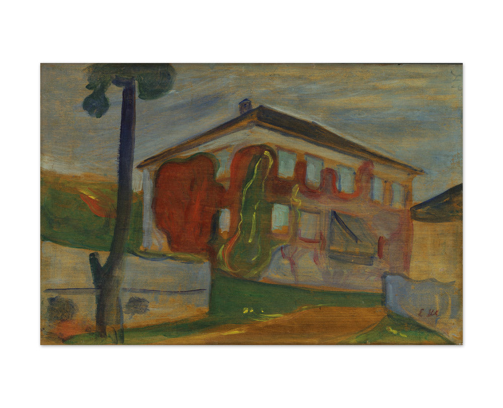 House with Red Virginia Creeper by Edvard Munch - Extra Large / Full Bleed / No Frame