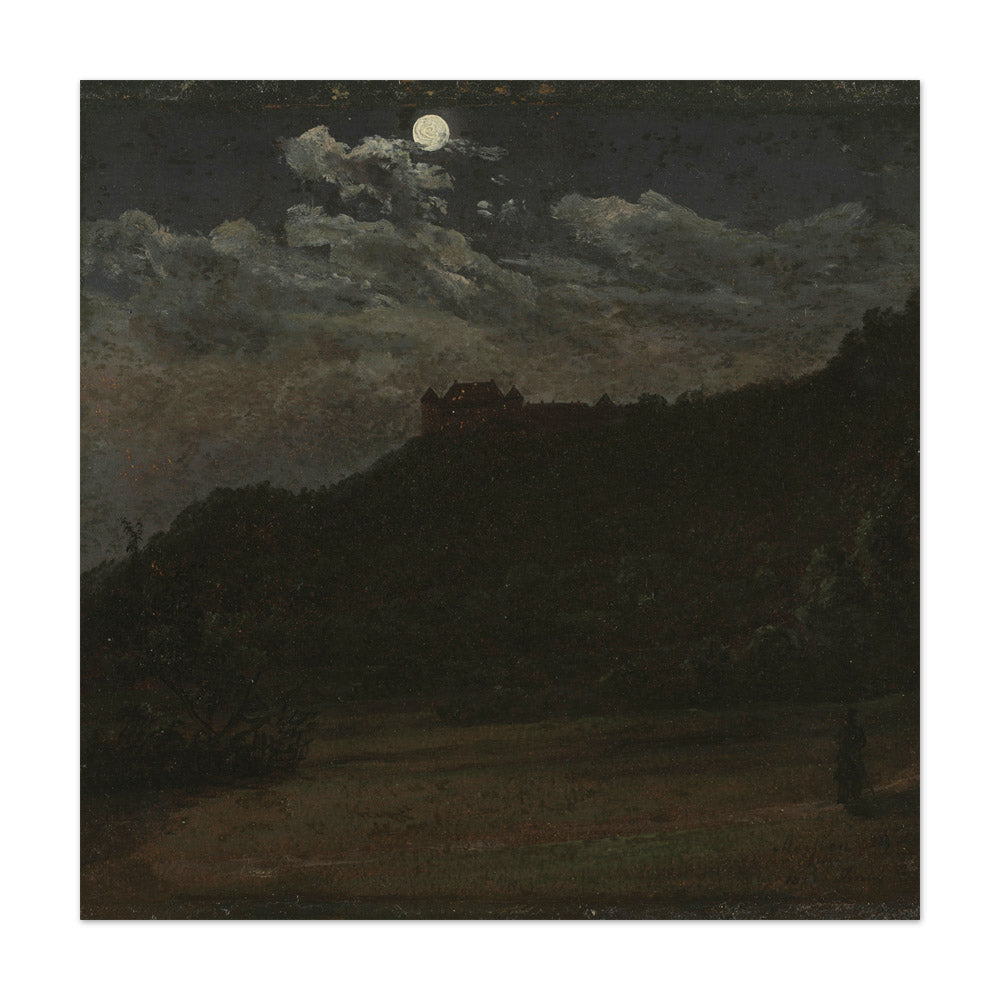 Castle Siebeneichen near Meissen by Johan Christian Dahl - Extra Large / Full Bleed / No Frame