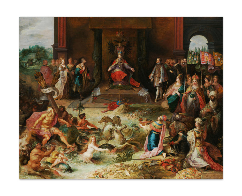 Allegory on the Abdication of Emperor Charles v in Brussels by Frans Francken (II) - Extra Large / Full Bleed / No Frame