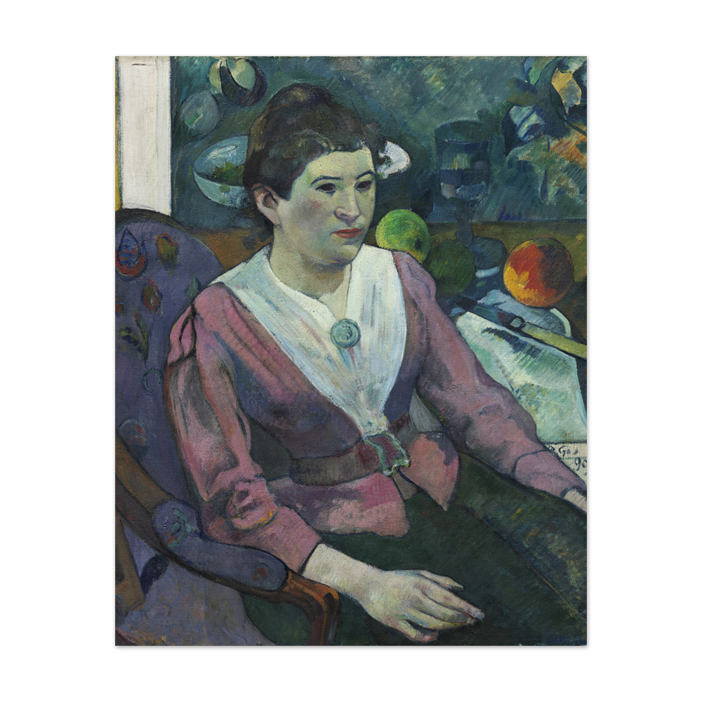 Woman in Front of a Still Life by Cezanne by Paul Gauguin - Extra Large / Full Bleed / No Frame