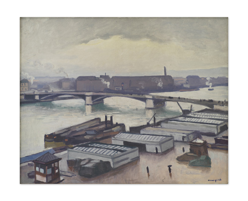 Quai de Paris at Rouen. Rainy Weather by Albert Marquet - Extra Large / Full Bleed / No Frame