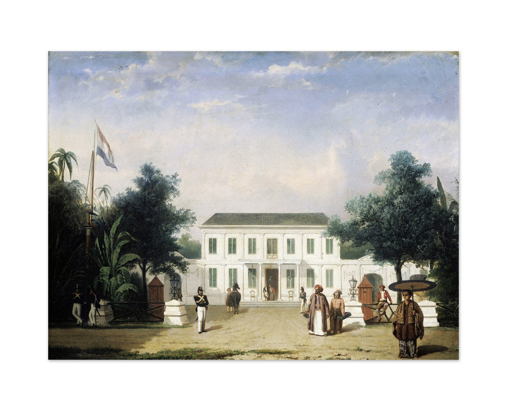 House on the Rijswijk, Batavia (Jalan Veteran) by Ernest Alfred Hardouin - Large / Full Bleed / No Frame