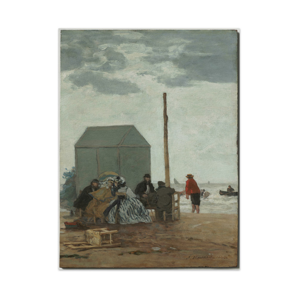 The Beach at Deauville by Eugène Boudin - Large / Full Bleed / No Frame