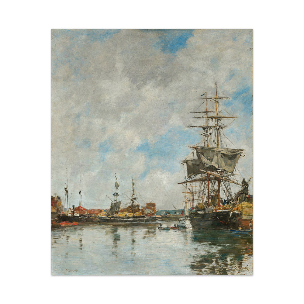 The Dock of Deauville by Eugène Boudin - Large / Full Bleed / No Frame