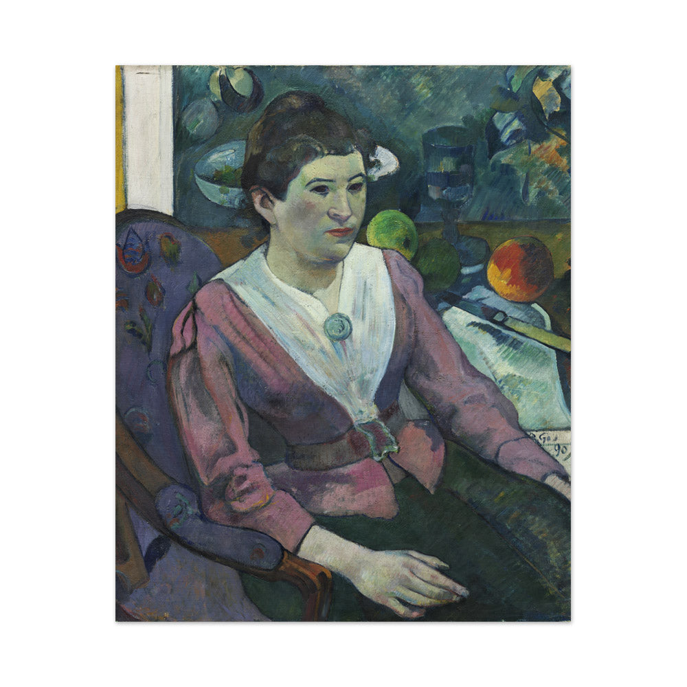 Woman in Front of a Still Life by Cezanne by Paul Gauguin - Large / Full Bleed / No Frame