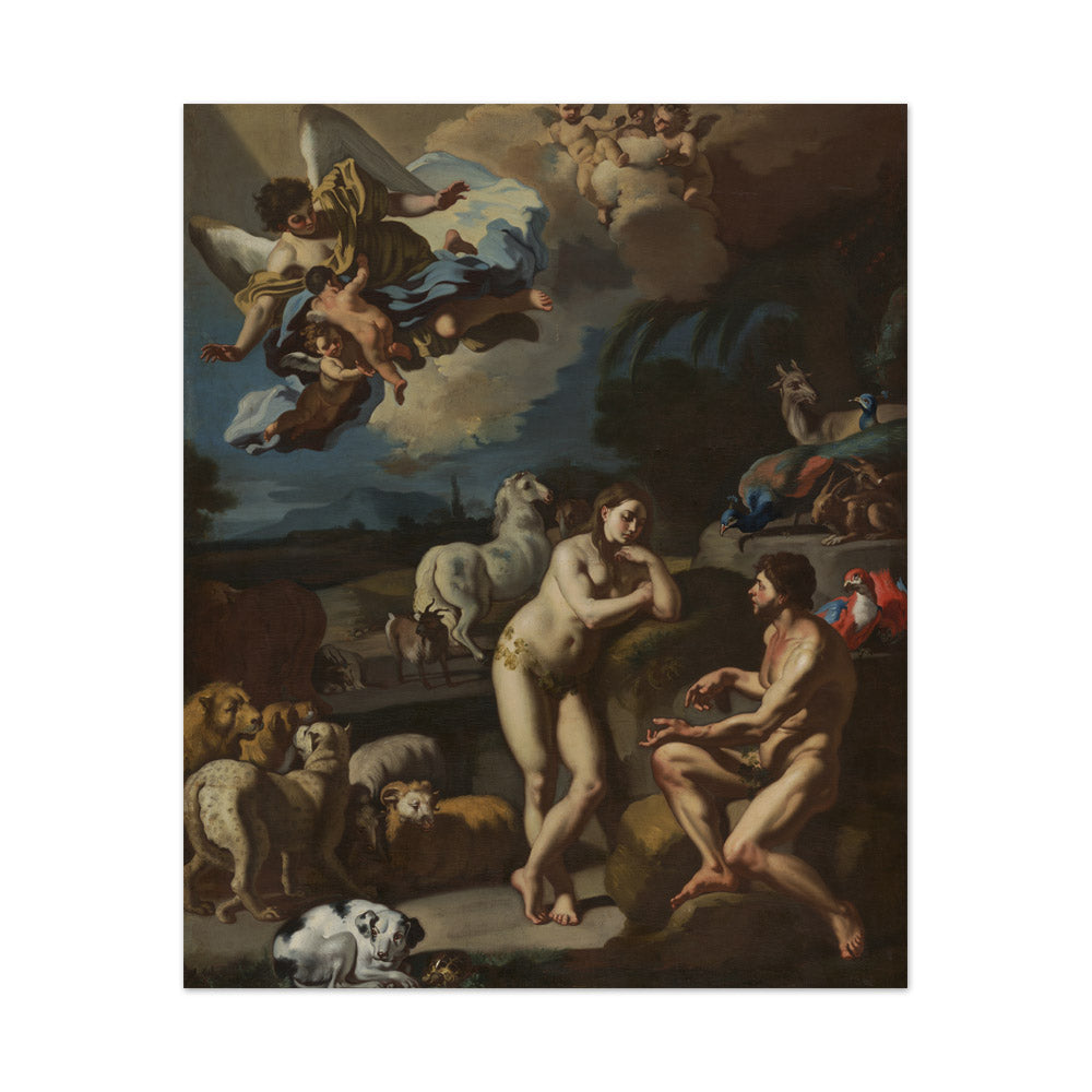 Adam and Eve in Paradise by Francesco Solimena - Large / Full Bleed / No Frame