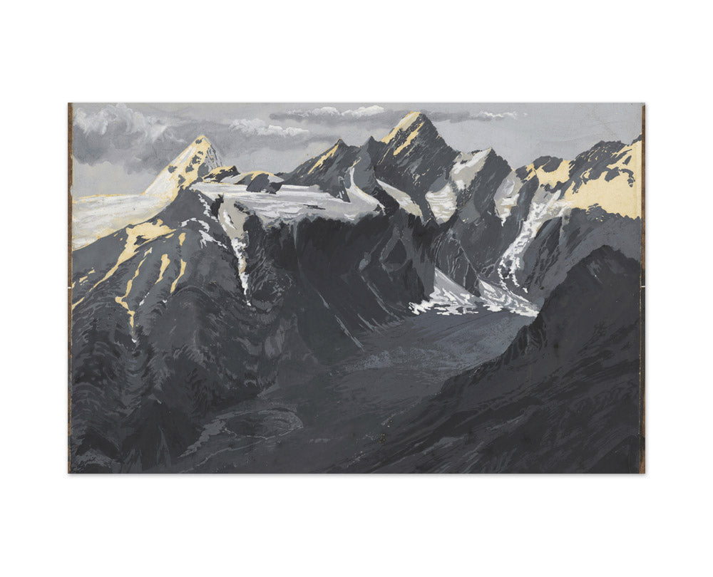 Mounts Sefton and Thompson with Fitzgerald Glacier from Douglas Pass. by George Sturtevant - Large / Full Bleed / No Frame
