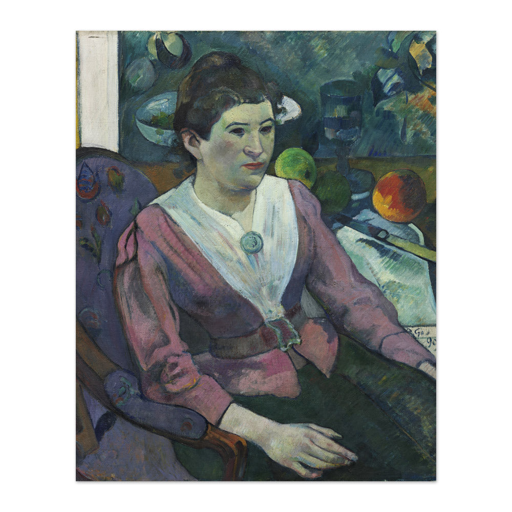 Woman in Front of a Still Life by Cezanne by Paul Gauguin - Majestic / Full Bleed / No Frame