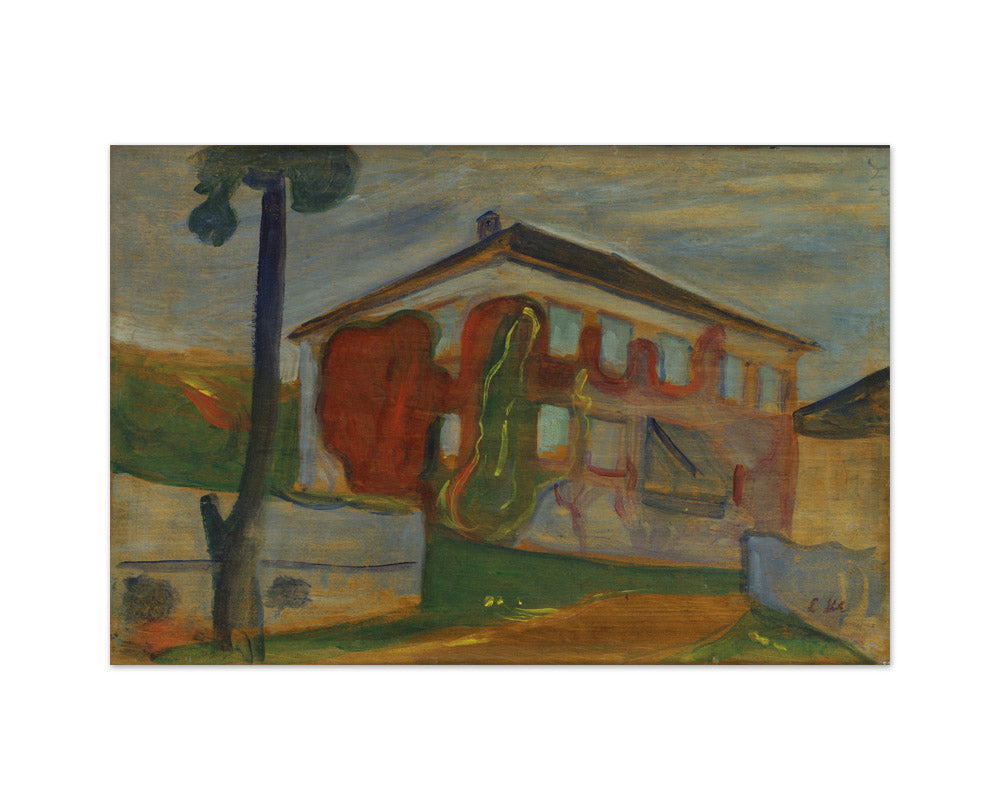 House with Red Virginia Creeper by Edvard Munch - Medium / Full Bleed / No Frame