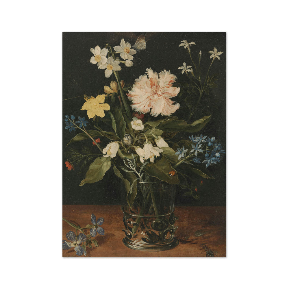 Still Life with Flowers in a Glass by Jan Brueghel - Medium / Full Bleed / No Frame