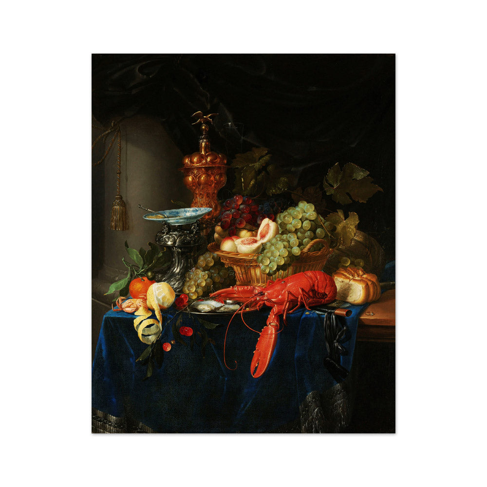 Still Life with Golden Goblet by Pieter de Ring - Medium / Full Bleed / No Frame