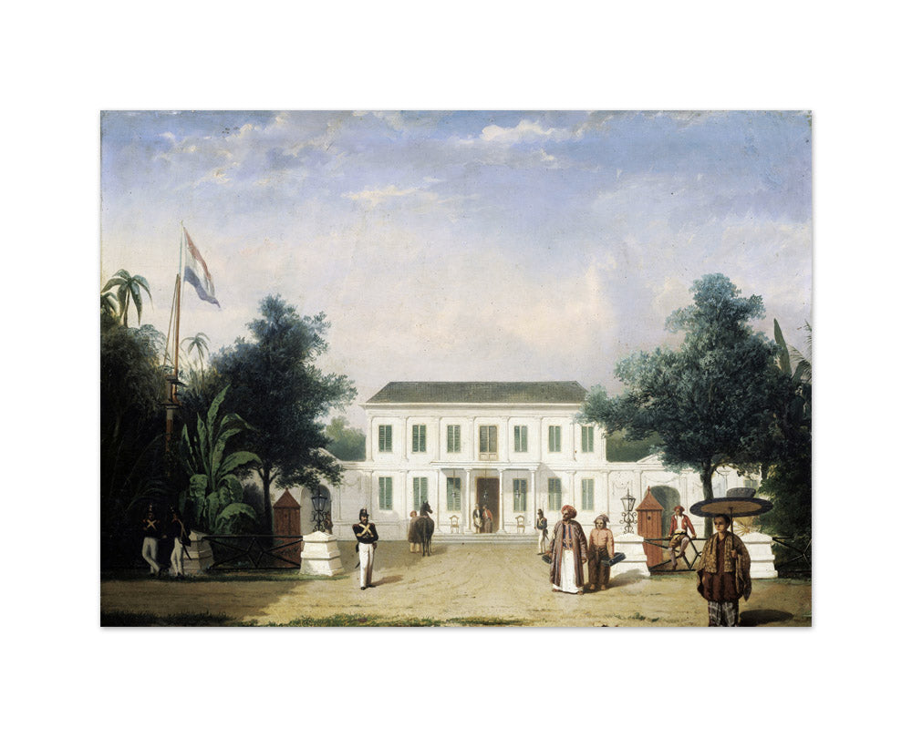 House on the Rijswijk, Batavia (Jalan Veteran) by Ernest Alfred Hardouin - Medium / Full Bleed / No Frame