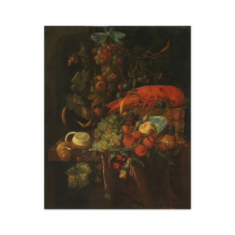 Still Life with Fruit and a Lobster by Jan Davidsz. de Heem - Medium / Full Bleed / No Frame