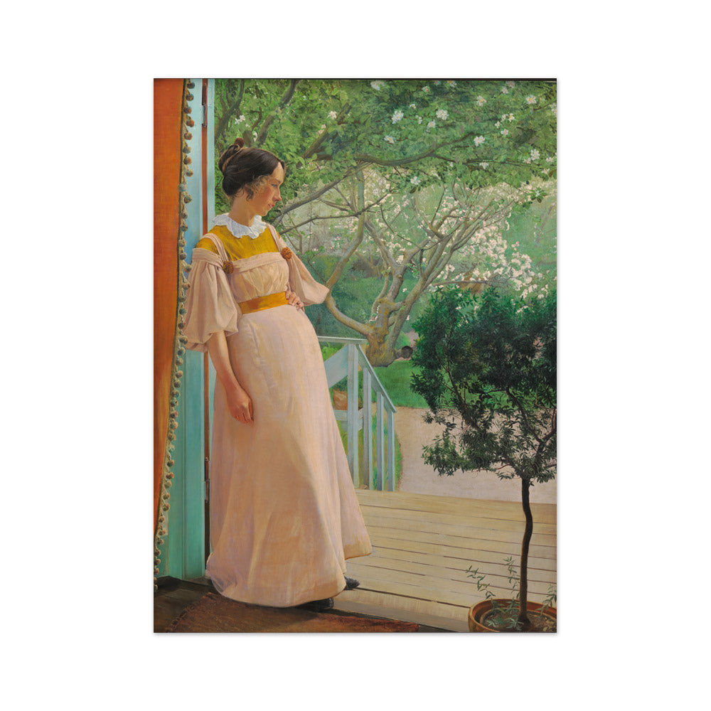At the French Windows. The Artist's Wife by L.A. Ring - Medium / Full Bleed / No Frame