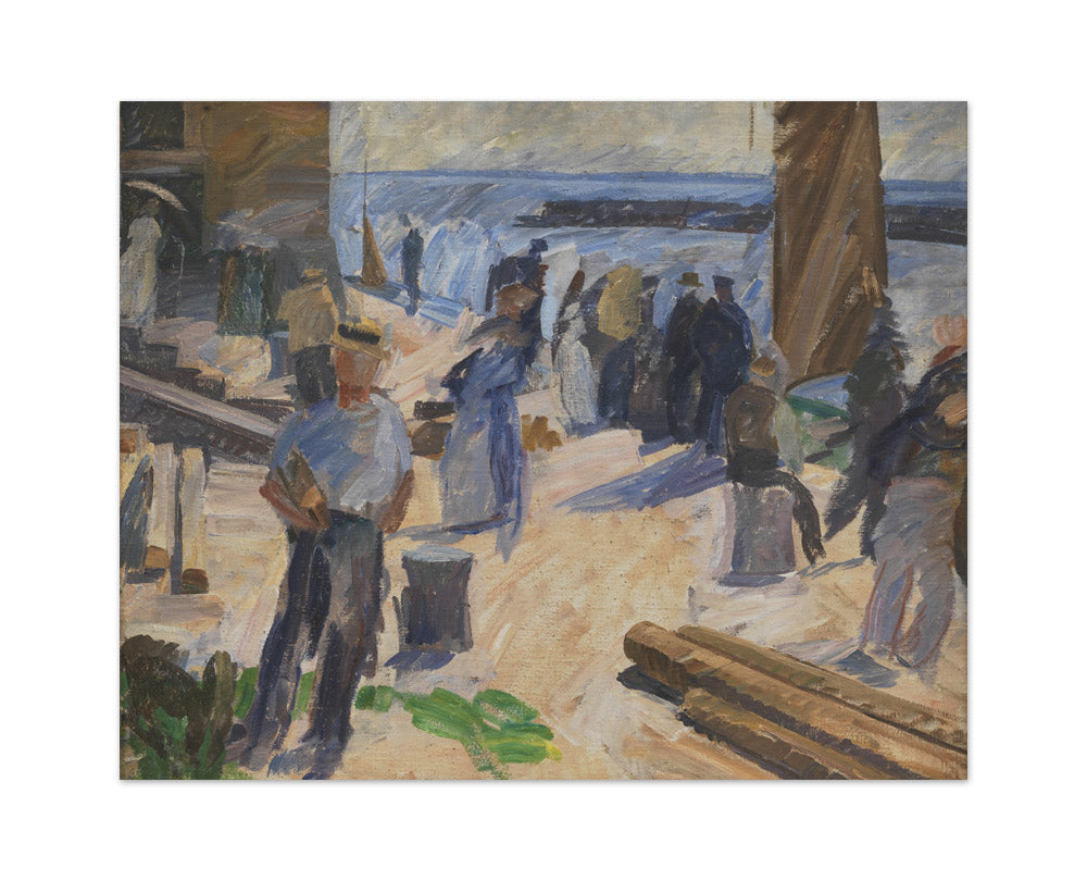 The Mail Boat Arriving, Christiansø by Edvard Weie - Medium / Full Bleed / No Frame