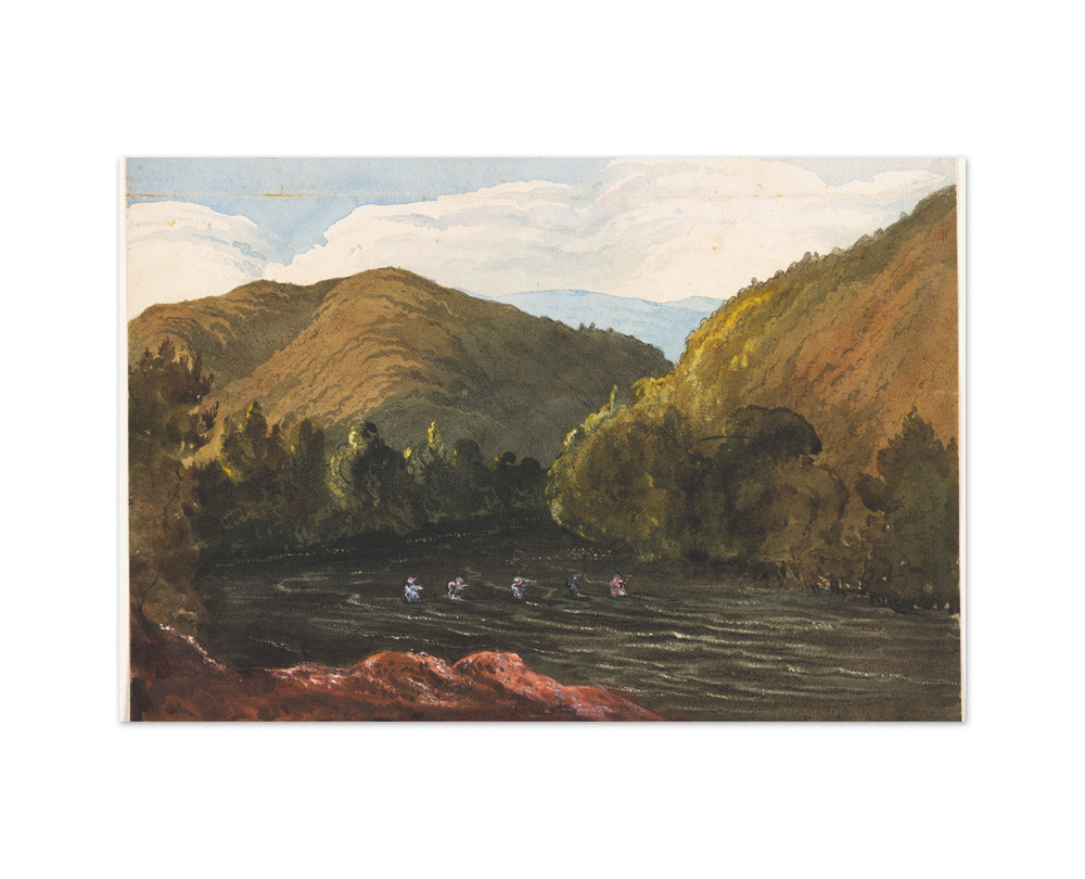 On the Buller River, Near Lake Arthur, Rotoiti by Sir William Fox KCMG - Medium / Full Bleed / No Frame
