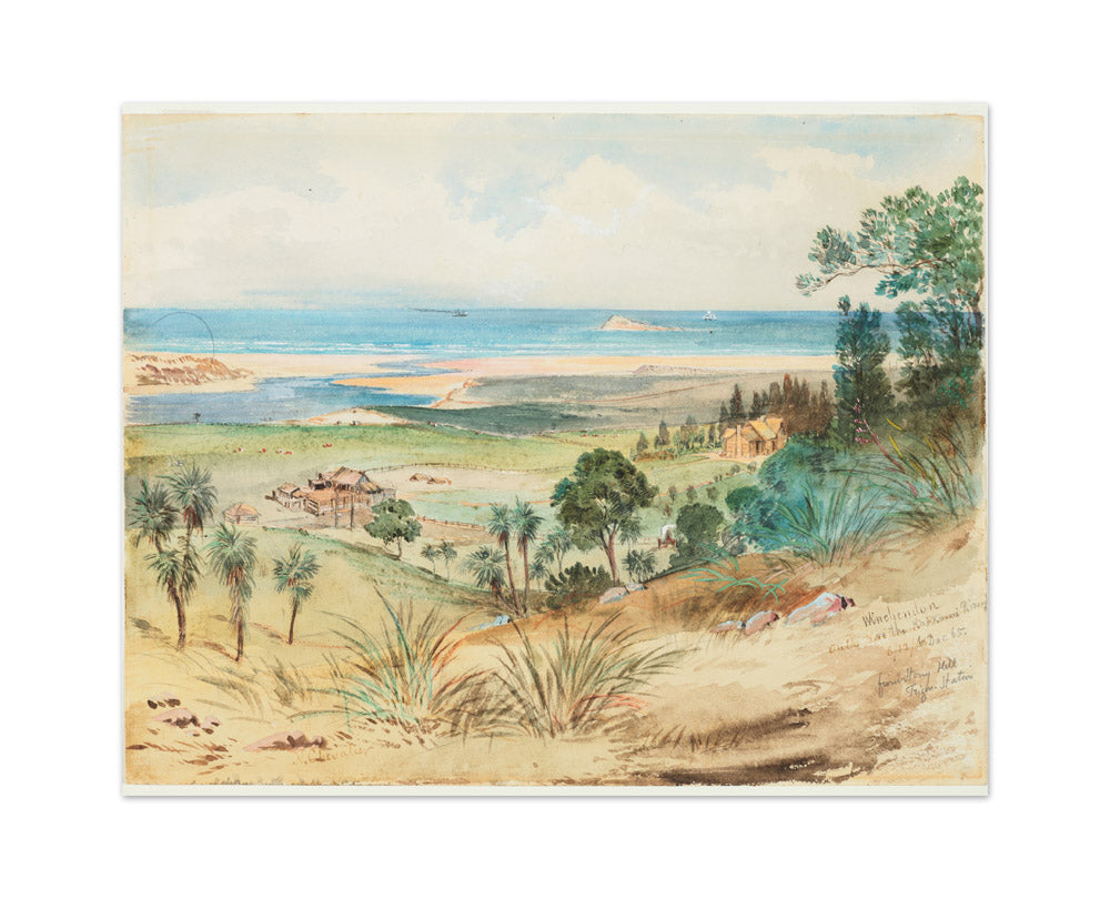 Winchendon on the Kaikorai River by Nicholas Chevalier - Medium / Full Bleed / No Frame