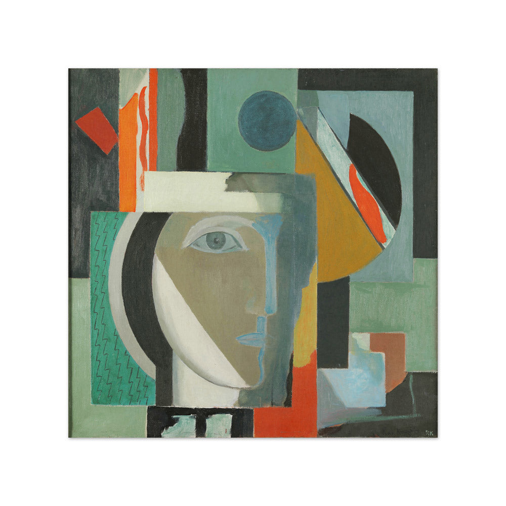Composition with a Head by Ragnhild Kaarbø - Small / Full Bleed / No Frame