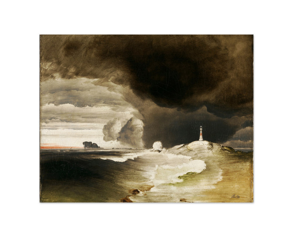 Lighthouse on the Norwegian Coast by Peder Balke - Small / Full Bleed / No Frame