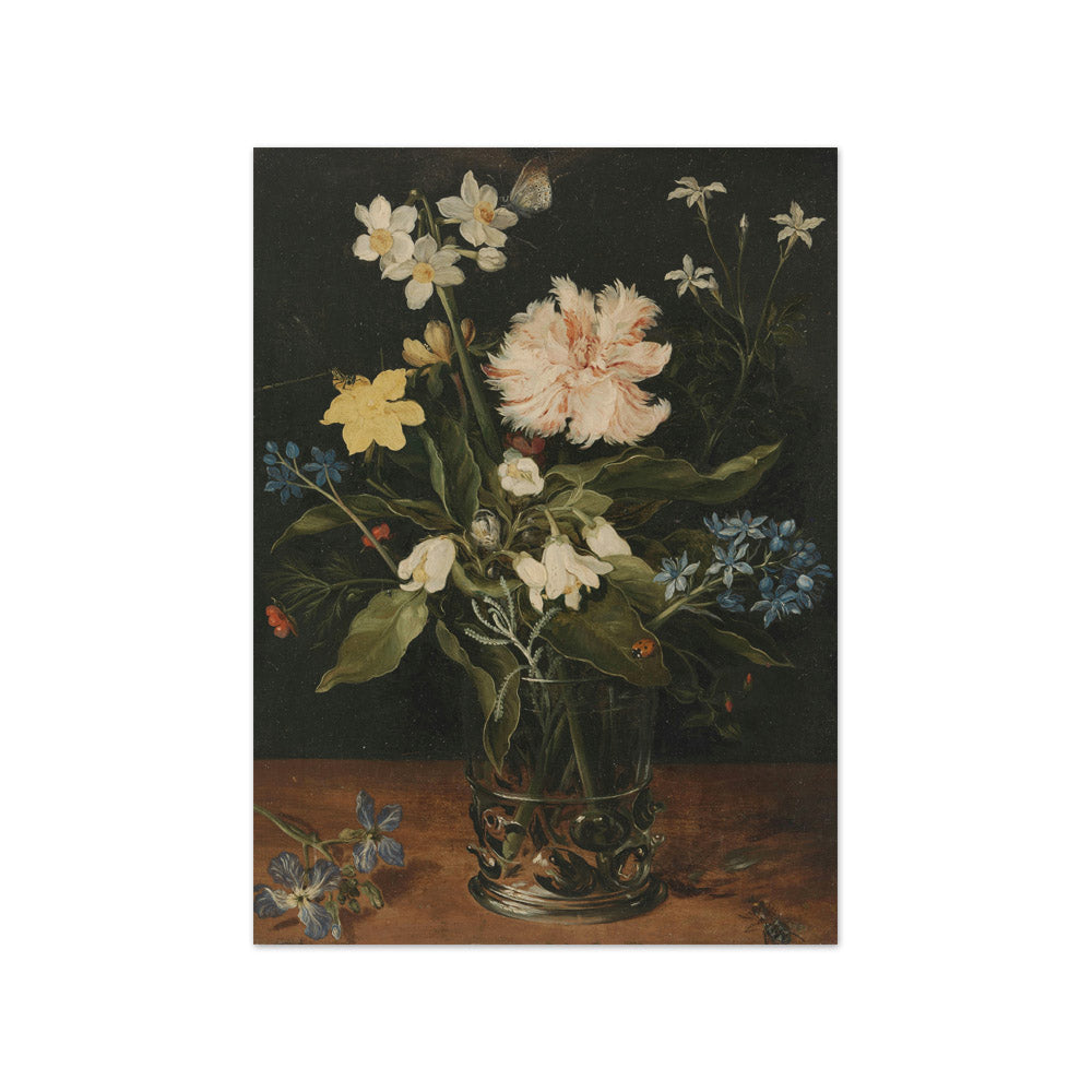 Still Life with Flowers in a Glass by Jan Brueghel - Small / Full Bleed / No Frame