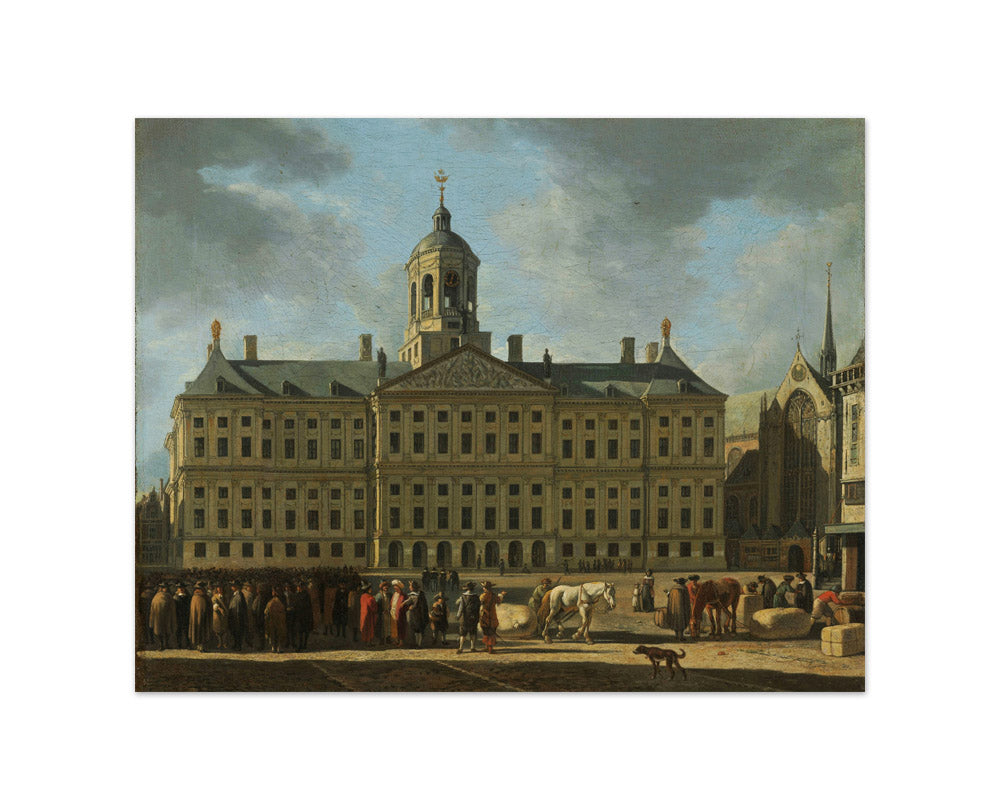 The Town Hall on Dam Square, Amsterdam by Gerrit Berckheyde - Small / Full Bleed / No Frame