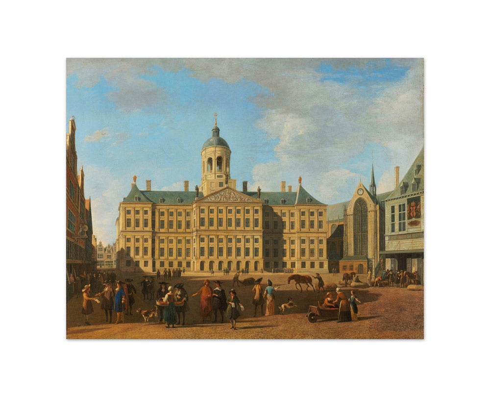 The Town Hall on Dam Square, Amsterdam by Gerrit Berckheyde - Small / Full Bleed / No Frame