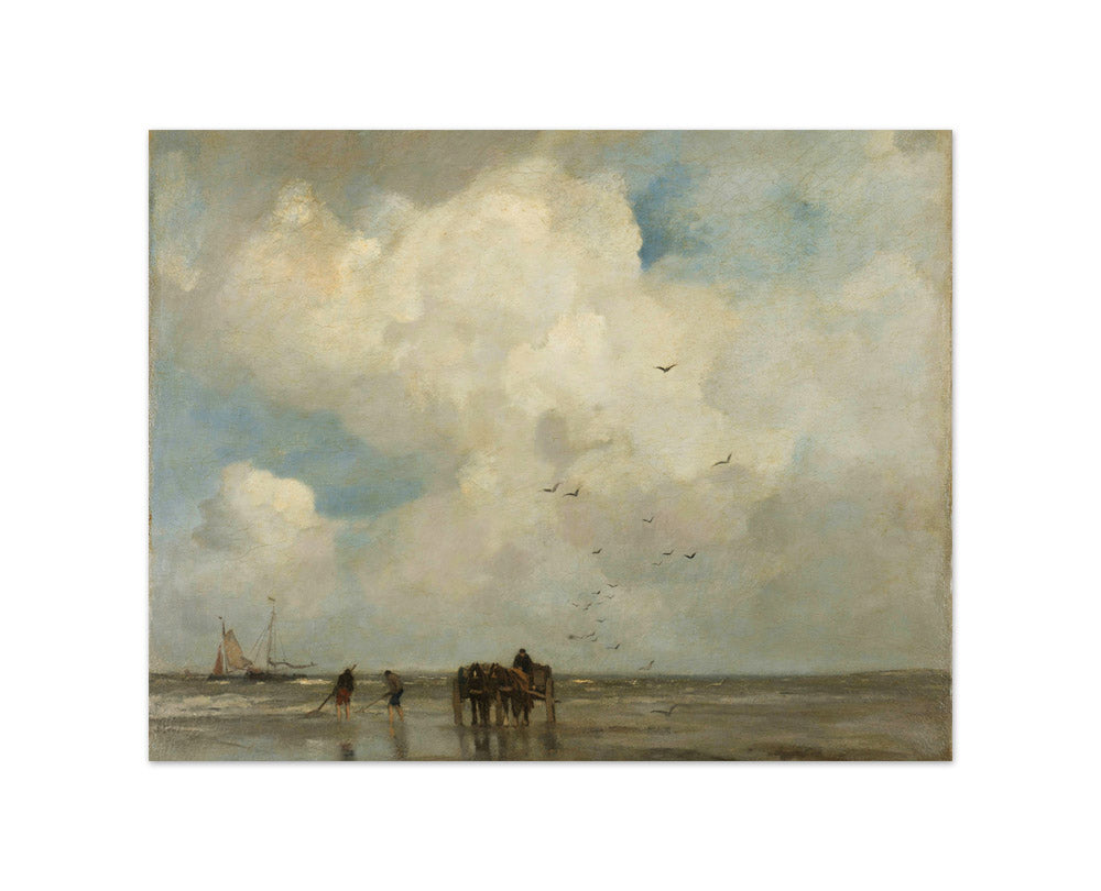 Fishing for Shells by Jacob Maris - Small / Full Bleed / No Frame