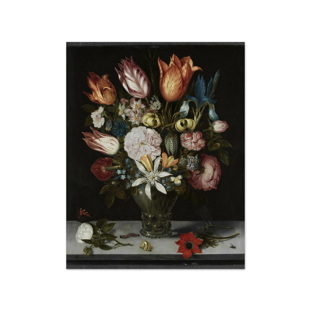 Flowers in a Glass by Ambrosius Bosschaert - Small / Full Bleed / No Frame