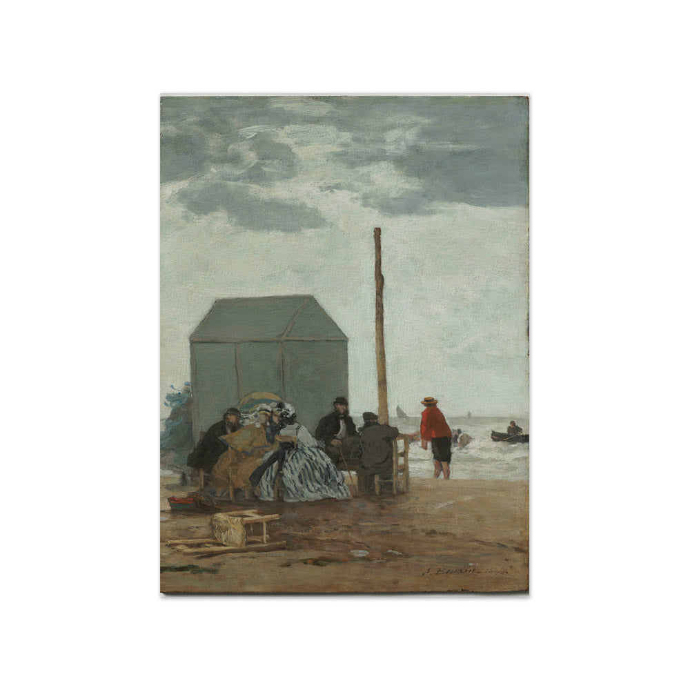 The Beach at Deauville by Eugène Boudin - Small / Full Bleed / No Frame
