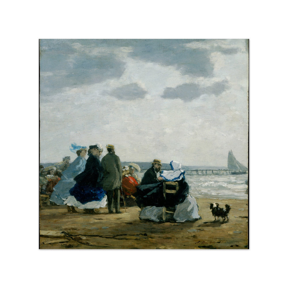 On the Beach, Dieppe by Eugène Boudin - Small / Full Bleed / No Frame