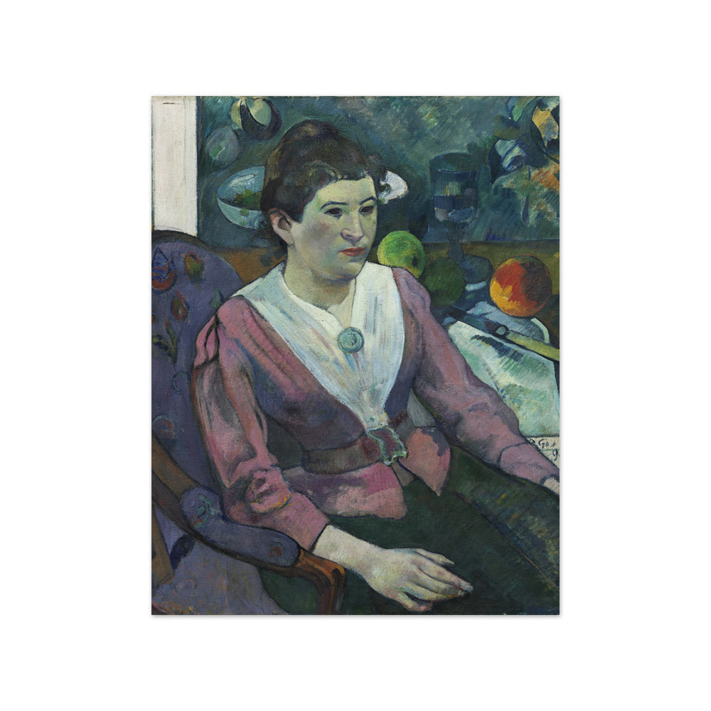 Woman in Front of a Still Life by Cezanne by Paul Gauguin - Small / Full Bleed / No Frame