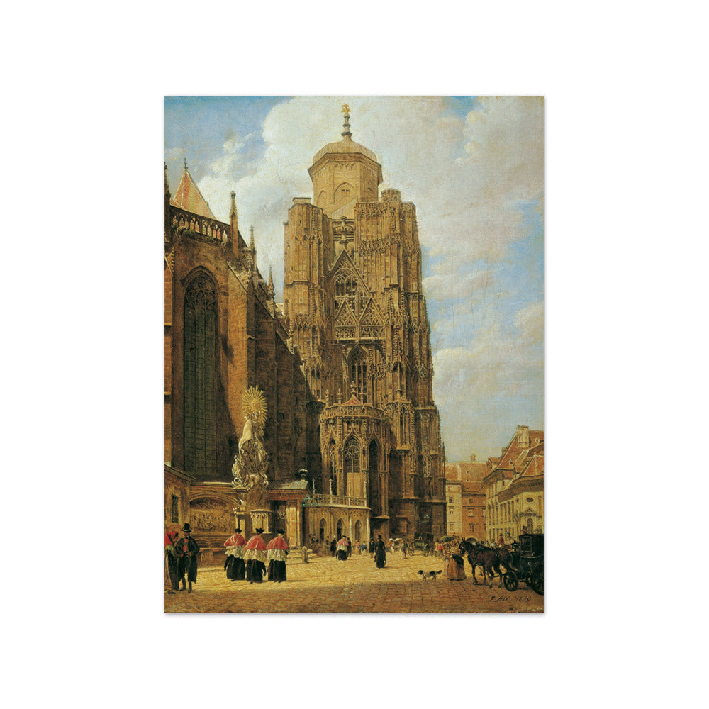 The St. Stephen's Cathedral in Vienna by Jakob Alt - Small / Full Bleed / No Frame