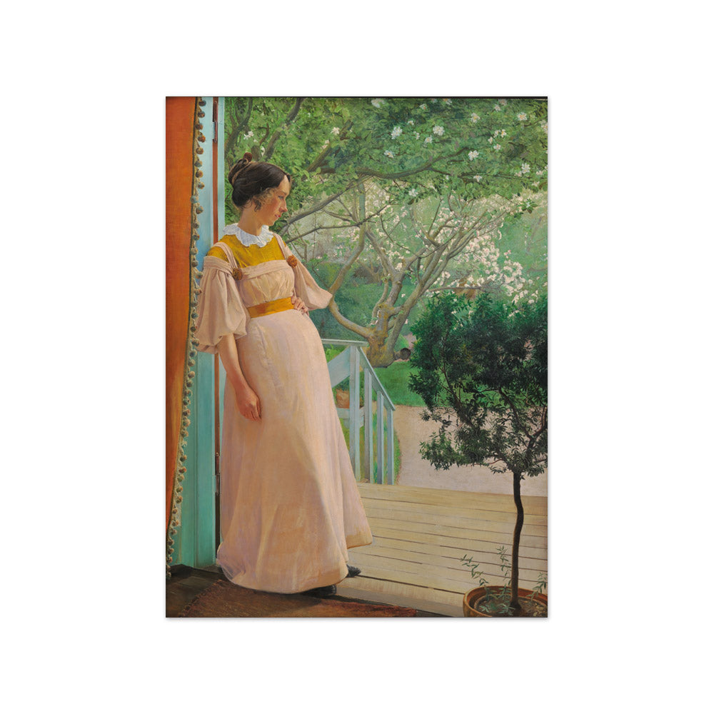 At the French Windows. The Artist's Wife by L.A. Ring - Small / Full Bleed / No Frame